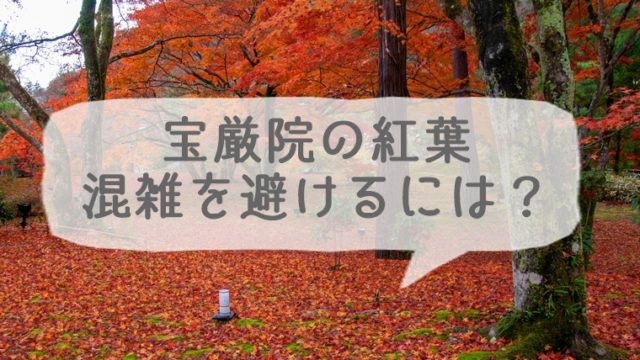 宝厳院の紅葉の混雑を避けるには?