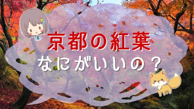 京都の紅葉はなにがいいの?